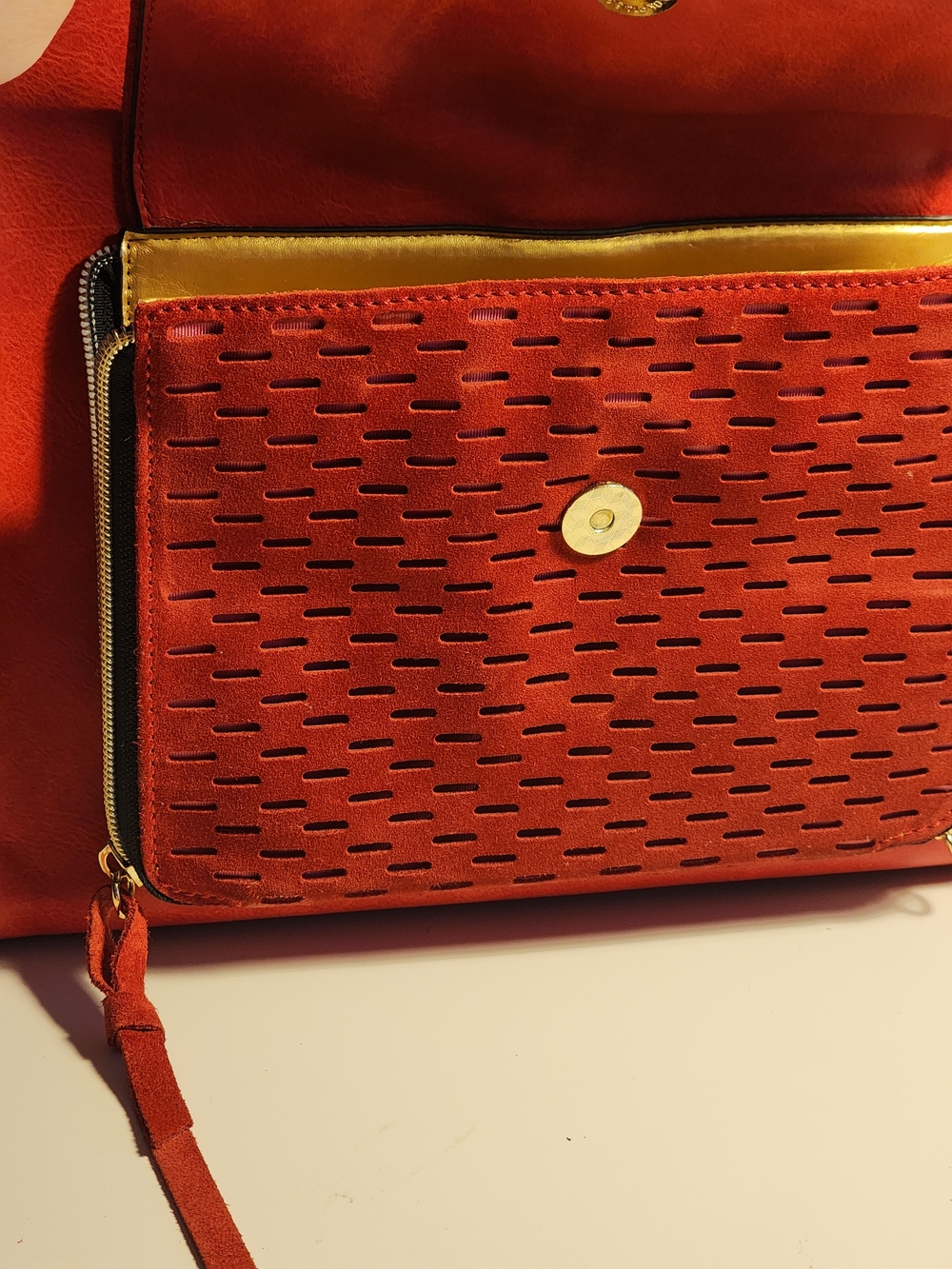 NWOT Sharif Tote Bag Red | Large Tote | Minor Wear - Picture 14 of 15